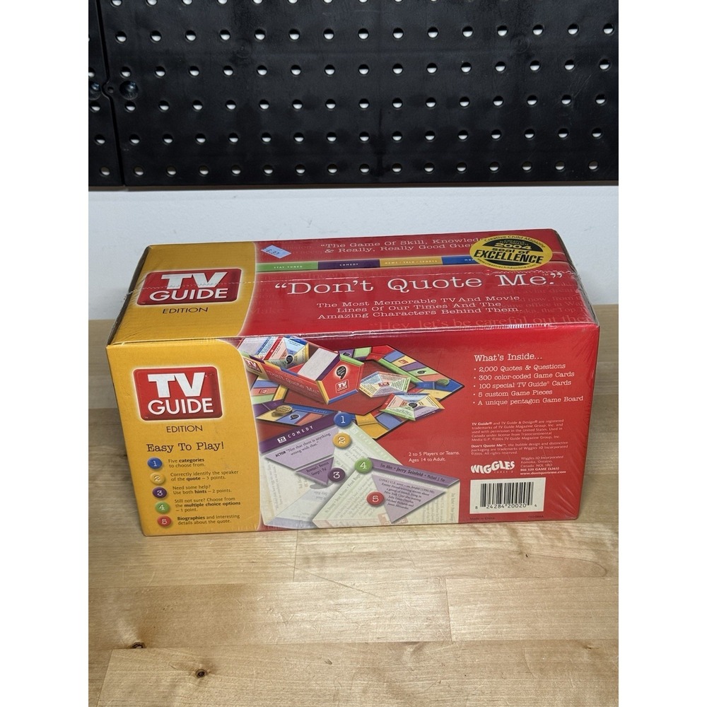 TV Guide Don't Quote Me Trivia Game Factory Sealed‎ Board Game